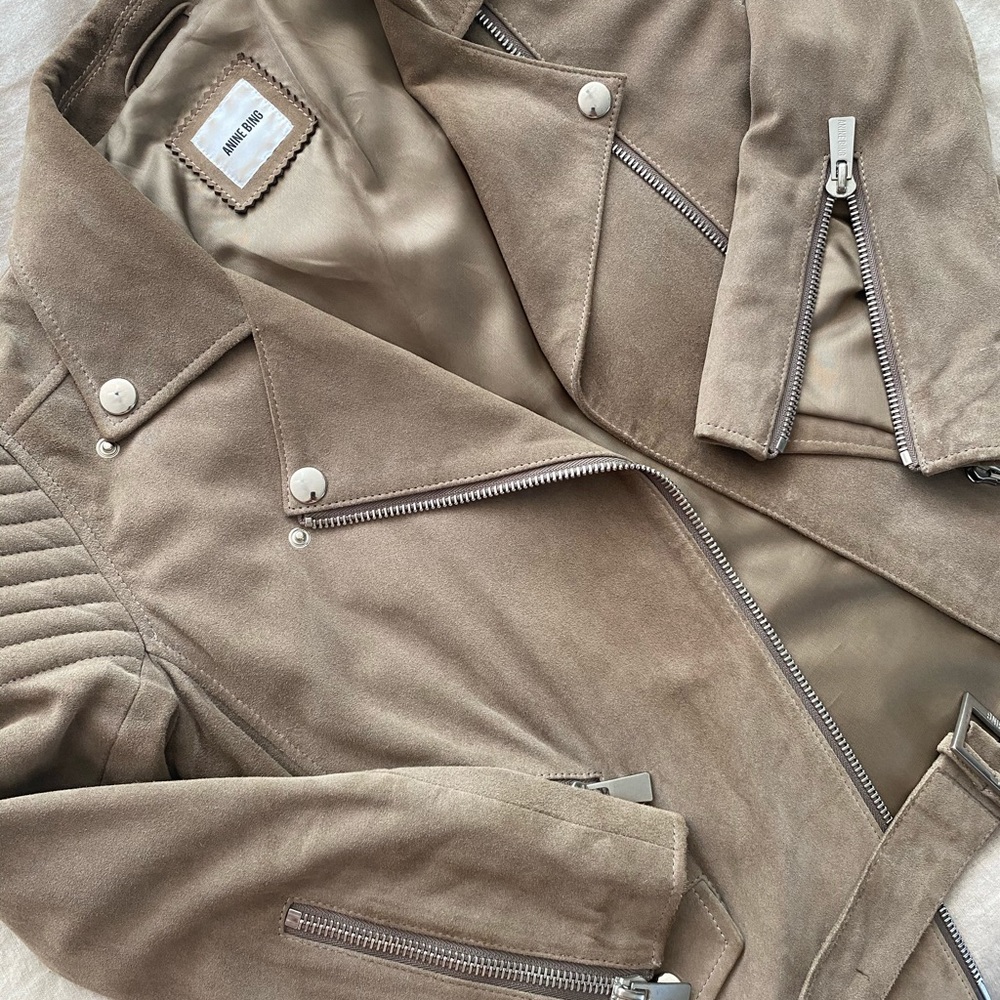 Anine Bing Suede Moto Jacket
